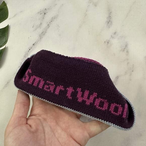 Smartwool Womens Beanie Knit Hat Merino Wool Pink White One Size Warm - Picture 4 of 5